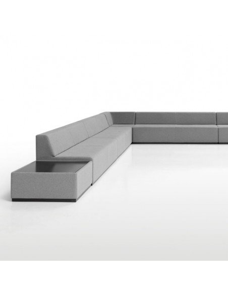 Composición de esquina con el sofá para sala de espera modelo Pau