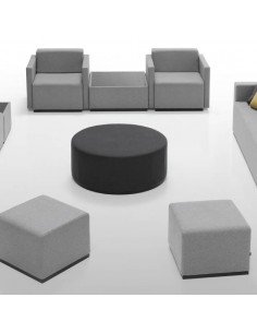 Puff sala de espera redondo modelo Pau. 2