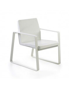 Silla moderna para sala de espera modelo Calma, color blanco.