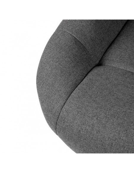 Otra foto detalle del tapizado de color gris oscuro de la butaca modelo Sevilla.
