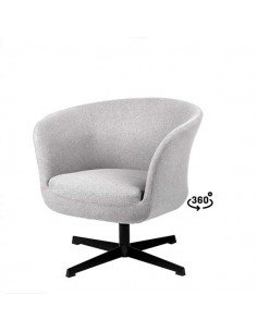 Butaca giratoria sin ruedas modelo Cartagena para sala de espera color gris claro.