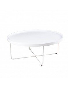 Mesa baja redonda para salas de espera modelo Bruno de color negro. 2