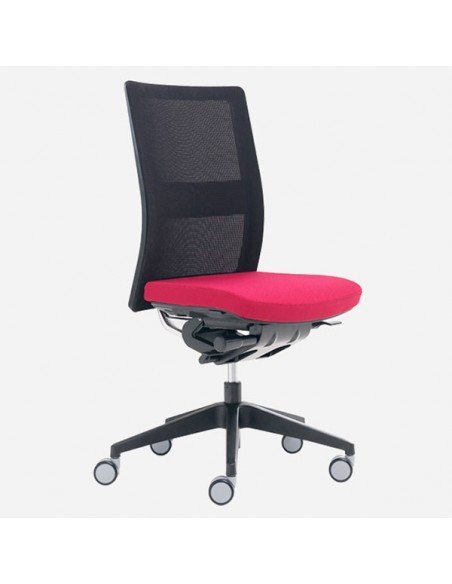 Silla ergónomica de alto rendimiento modelo Itek con asiento en rojo.